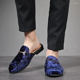 Chaussures décontractées moitié pour hommes Designer Mule Masculino sans lacet marque italienne mode Zapatillas Hombre 47 48