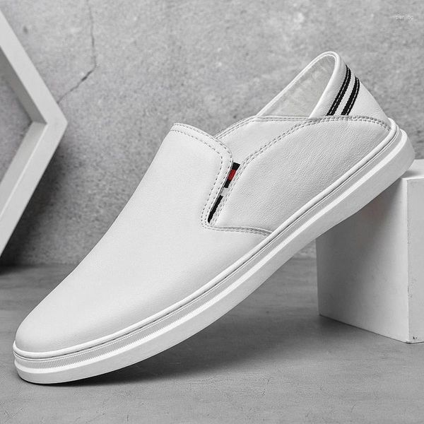 Chaussures décontractées faites à la main des hommes en cuir authentique Classic Mandis Flat Designer confortable Drive 2024 All-Match