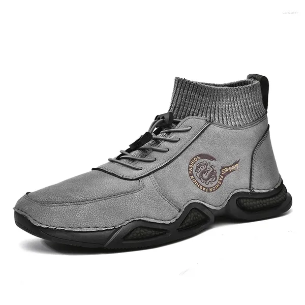 Zapatos informales de cuero hechos a mano para hombre, cómodos, suaves, transpirables, antideslizantes, ligeros, 2024