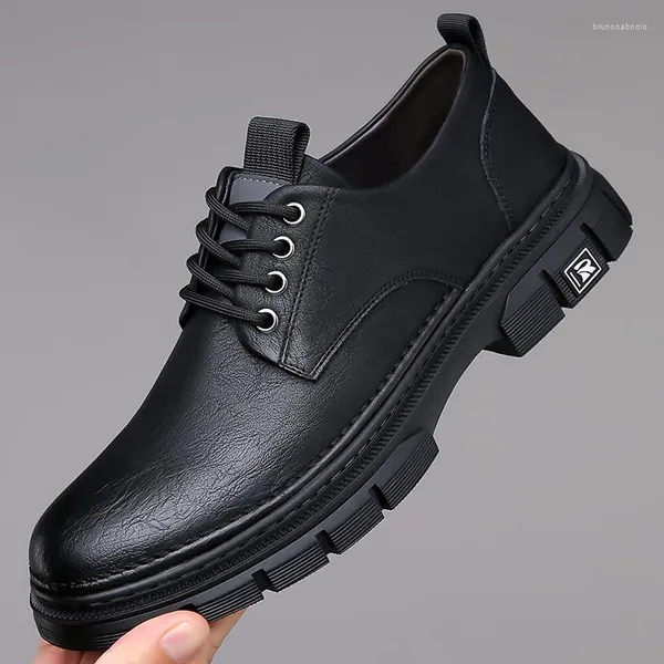 Zapatos informales de cuero para hombres hechos a mano Retro de moda