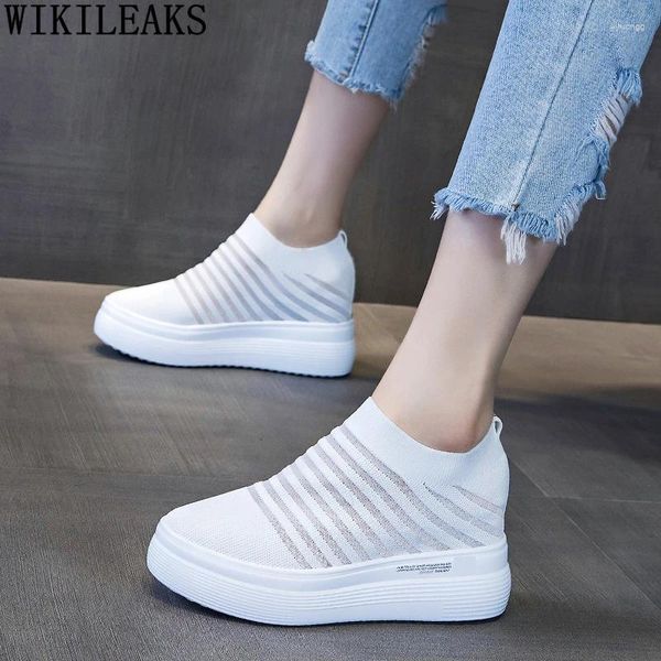 Chaussures décontractées Hauteur croissant pour femmes Sneakers de la plate-forme pour femmes pour 2024 Designer Céde femme Vulcanize