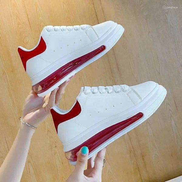 Chaussures décontractées sur la plate-forme Sports Sneakers Low Sneakers Athletic Lace Up Whit Whit Women's Female Footwear in Walking Trends 2024 Automne Shoe