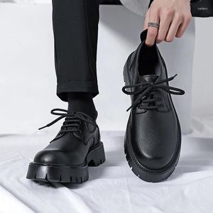 Chaussures décontractées de haute qualité de haute qualité masculine en cuir véritable en cuir respirant de travail