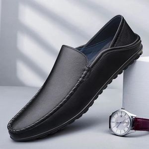 Chaussures décontractées de haute qualité marque masculine en cuir authentique haut de gamme Business Office Formal Outdoor Top Brown