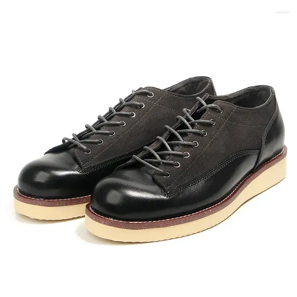 Zapatos informales de cuero vacuno de alta calidad para hombre, botines de diseñador de lujo británico hechos a mano, estilo Vintage, trabajo de herramientas