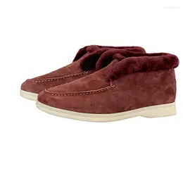 Zapatos informales Collar de piel de alta calidad Mujer de bota Flat Flat Comfort Comfort KidsueDe Natural Inside Unisex