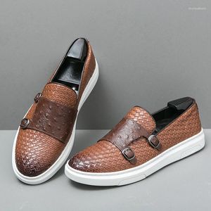 Casual schoenen van hoge kwaliteit heren slip op schoenkrokodillen textuur herenloafers lederen zomer mannen loafer flats rijden