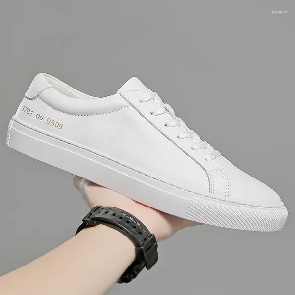 Chaussures décontractées de haute qualité Original Designer de luxe en cuir véritable marque de mode baskets blanches formateur hommes grande taille mocassins plats