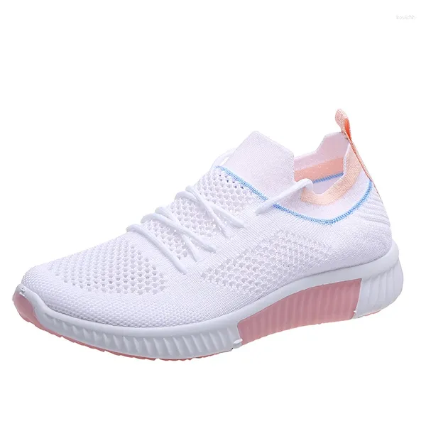 Zapatos casuales zapatillas de zapatillas altas para mujeres que corren sin aliento malla transpirable femenino suave deportivo suave entrenadores para caminar caminando