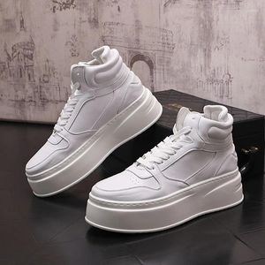 Casual schoenen High Tops Heren Fashion Everyday Match White Dikke Bottom Flats Loafers Sport Walking Sneakers enkellaarzen