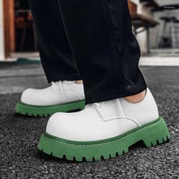 Zapatos casuales de calidad S/A British Street Style Cuero mixto para mujeres para hombres Blanco Blanco Hombre Vestido Alojamiento