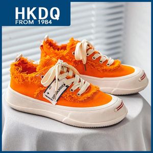 Chaussures décontractées Hkdq Orange Plateforme Men's Tolevas Men Hommes Designer Fashion Mens Vulcanisé Sneakers Breathable Nant Slip Skate Board