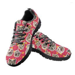 Chaussures décontractées homdow animaux mignons design sneaker dames pour femmes