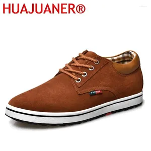 Casual schoenen Huajuaner Verhoogend lifthoogte Verhoog mannen Insole 6 cm sneakers Sport zwart