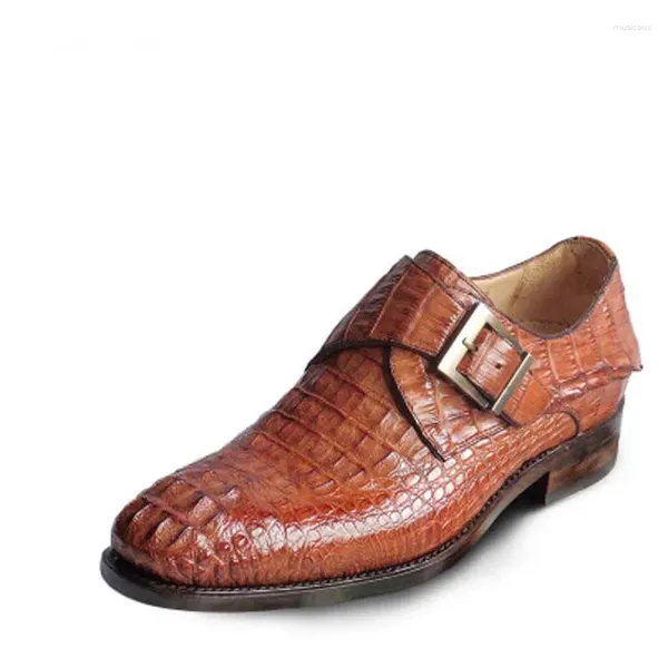 Chaussures décontractées Hubu import Crocodile Men Pure Manual Leather Business Leisure semelle authentique