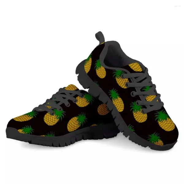 Chaussures décontractées Hycool Kids Sneakers Fruit Pineapple Print Cartoon pour adolescent Fashion Tennis Sport Running Footwear Anti Slip