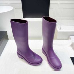 Chaussures décontractées En 2020, les bottes de pluie colorées de Xiangjia sont douces et gluantes, confortables, petites patates douces rouges et le même type de bottes de pluie