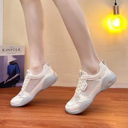 Casual schoenen in de zomer van Ins Han Edition Net oppervlak Ademende sandalen witte schoen vrouwelijke studenten Street Snap op