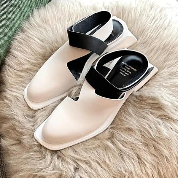 Zapatos informales Ins Fashion Fashion White White Women Slingback Flats Fiesta de vestimenta de vestidos de plataforma de otoño negros de otoño que trabajan tacones