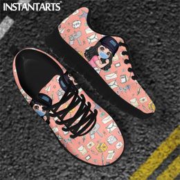 Casual schoenen instantarts cartoon postman winter femme warme schoenen flats voor vrouwen trots beroep op adembenemende sneakers