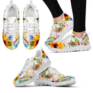 Chaussures décontractées instantarts couleurs graffiti design léger caricaturé extérieur motif grenouille confortable estival respirant