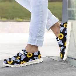 Casual schoenen instantarts schattige zonnebloem olifant cartoon print student veelzijdige dames mode foley heren ademend bedrijf