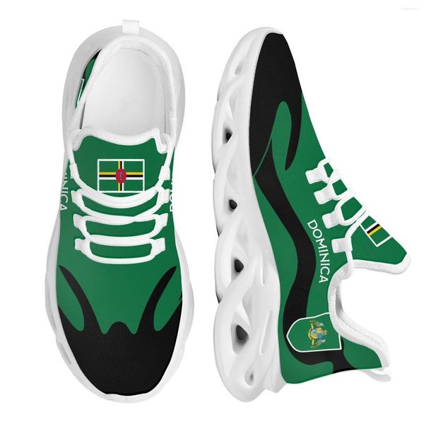 Zapatos casuales instantarts dominica diseñadora de diseñador de bandera para mujeres impresas cómodas plataforma deportiva blanca blanca tejido de punto