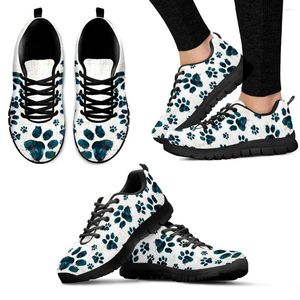 Casual schoenen INSTANTARTS Mode Blauwe Hond Print Lichtgewicht Outdoor Comfortabele Zomer Ademende Basketbal Zapatos