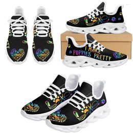 Chaussures décontractées Instantarts Fashion Shockproof Sneakers Fomen Women Dog Troomer Pet Barber Footwear Gradient Running Girl Tennis
