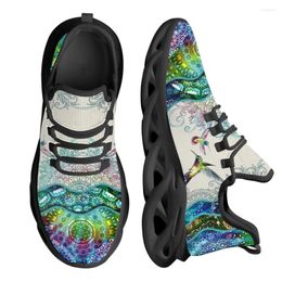 Chaussures décontractées Instantarts Iridescents Bohemian Hummingbird Sneakers Mesh Breathable Outdoor Sport Training Soft