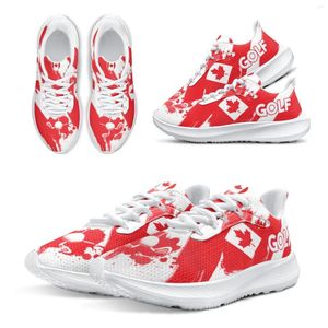 Casual schoenen INSTANTARTS Running Canadese vlag Print Golf Designer Brand Gym Sneakers Meisjesschoenen