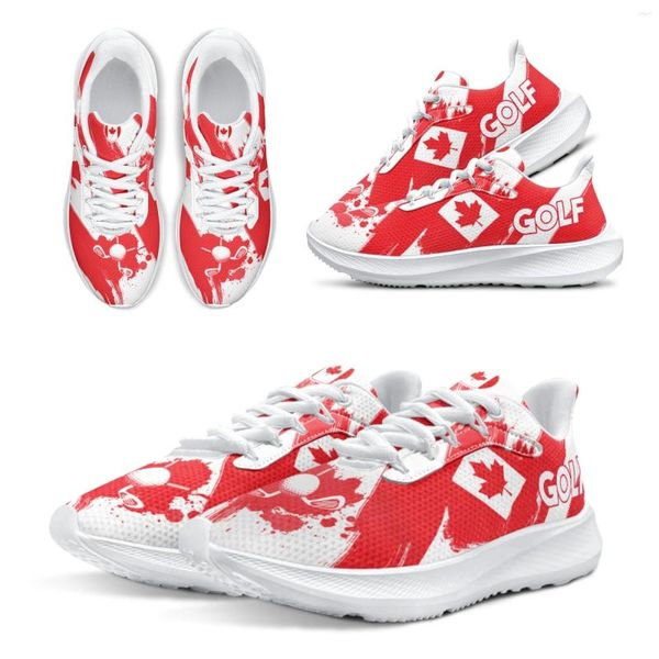 Chaussures décontractées INSTANTARTS Running Drapeau canadien Imprimer Golf Designer Marque Gym Baskets Filles Chaussures