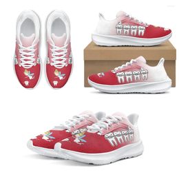 Chaussures décontractées Instantarts Running Dental Tooth Cartoon Angel Design Outdoor Walking Sneakers Unisexe Jogging Footwear 2024