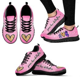 Chaussures décontractées INSTANTARTS Simple Rose Love Print Design Mode Léger À Lacets Sports De Plein Air Marche Zapatos
