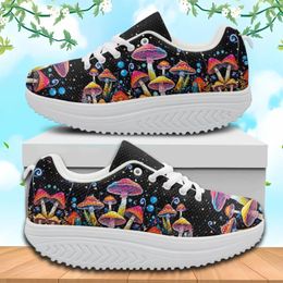 Casual schoenen instantarts lente herfst herfst dames swing kleurrijke paddenstoel ontwerp platform sneakers vrouwelijk dik zool luchtkussen