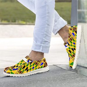 Casual schoenen INSTANTARTS Gestreept Geometrisch Grafisch Persoonlijkheid Heren Cool Kleurrijk Zakelijk Loafers Modeontwerp Dames Zachte zool Plat