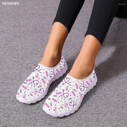 Casual schoenen Instantarts Summer Beach Non-Slip Flats Tool Design Dames Mesh Sneakers Lichtgewicht Loafers voor vrouwelijk lichte schoenen