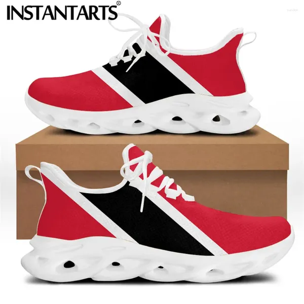 Chaussures décontractées Instantarts Trinidad et Tobago Flag Print Spring Women Sneakers Femme Femme Foot-up Footwear Breathable Outdoor Walking Mujer