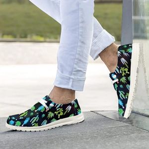 Casual schoenen Instantarts Tropische cactus Print groene vrouwen modeontwerp platte loafers mannen glijden op zomer ademend schoenen werk werk