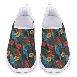 Casual schoenen Instantarts Tropical Macaw Print Cute 2024 Fashion Design Nursing For Women Non-Slip Breathable Summer Sneakers