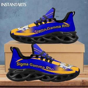 Casual schoenen instantarts vrouwen veter mesh sigma gamma rho poddles ademende hardloopkleding-resistente tennis flat