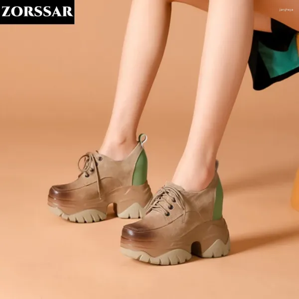 Zapatos informales con aumento interno para mujer, zapatillas gruesas con plataforma cómoda para mujer, zapatillas de tacón alto vulcanizadas a la moda