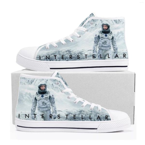 Chaussures décontractées Interstellar Science Fiction Film Wormhole High Top Sneakers Mens pour femmes et toile