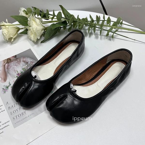 Zapatos casuales ippeum ballets negros de piso de punta dividida Mary Janes talla grande 44 mocasines Balderina Zapato Mujer