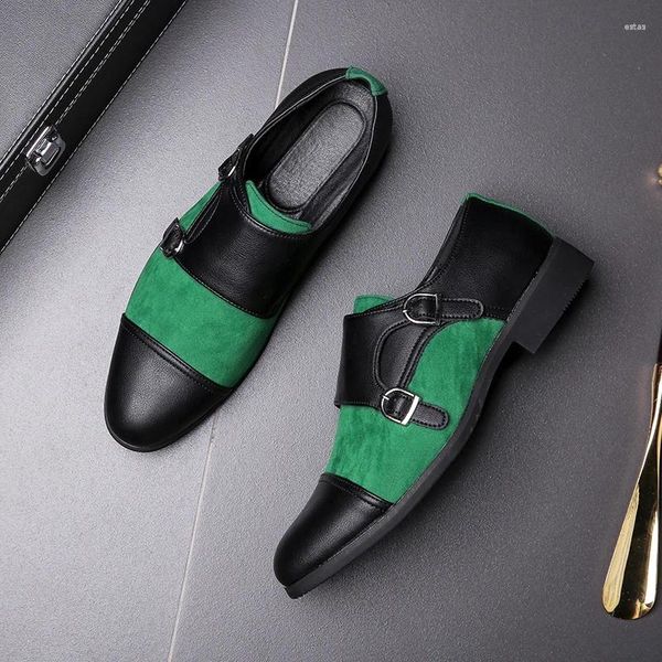 Chaussures décontractées marque italienne Mandons pour hommes robe de fête de fête correspondant conception de conception plate élégante entreprise