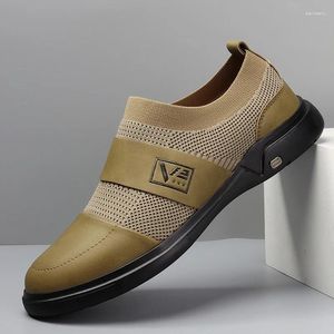Casual schoenen Italiaanse heren lederen loafers Platte designer outdoor enkellaarzen Hoge kwaliteit Lichtgewicht antislip wandelen Rijden