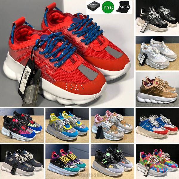 Chaussures décontractées Italie Top 1 Qualité Chain Reaction Wild Jewels Chain Link Trainer Baskets taille EU OG designer Shoes