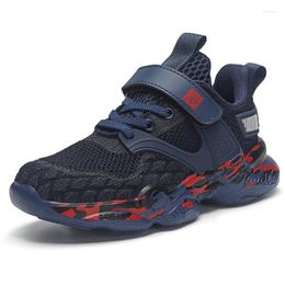 Zapatos casuales Zapatillas de deporte para niños Zapatillas deportivas para niños Malla transpirable Luz para correr Chaussure Enfant Venta Tamaño 28-39