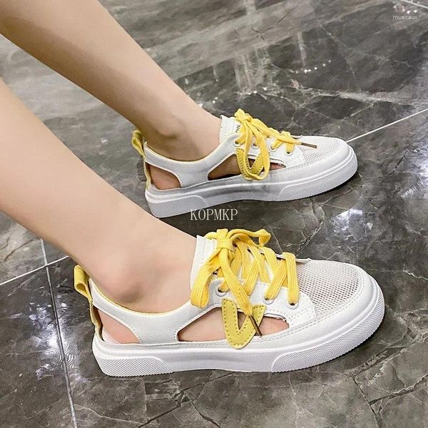 Zapatos informales Sandalias de diseñador coreano Mujeres Metal de pescado Metal Decorativo Transparente Grandes Zapatos para Mujer