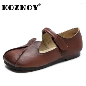 Zapatos casuales Koznoy 1.5m de mocasines de cuero genuino de gamuza